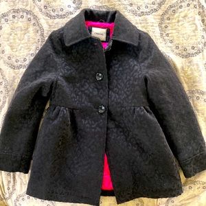 Cherokee girls 7/8 brown cheetah print dress coat 🚭🏡